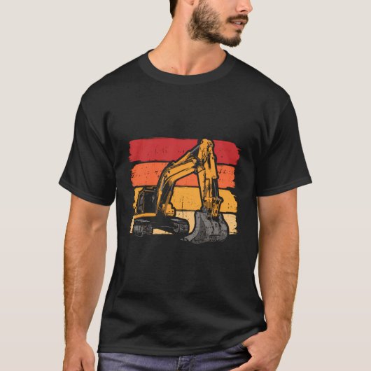 T-shirt Constructions de camions de crevaison rétro (Devant)