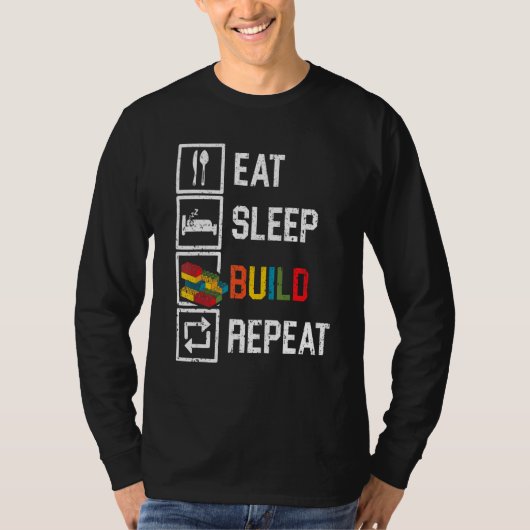 T-shirt Construire à nouveau des briques Maître Constructe (Devant)