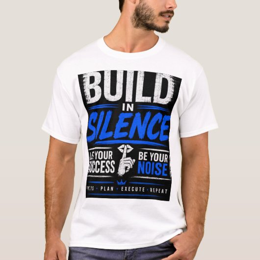 T-SHIRT CONSTRUIRE DANS LE SILENCE (Devant)