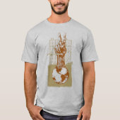 T-shirt Construire la paix Brown Long Manche Raglan (Devant)