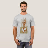 T-shirt Construire la paix Brown Long Manche Raglan (Devant entier)