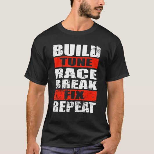 T-shirt Construire une pause course rapide Fixer Répéter v (Devant)