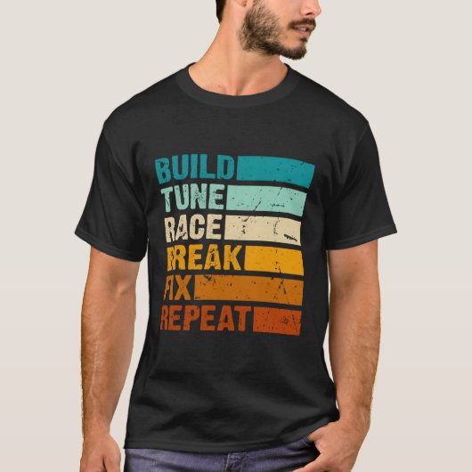 T-shirt Construire une pause de course Fixer Répéter voitu (Devant)
