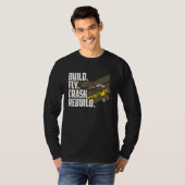 T-shirt Construire Voler Écraser Répéter Avion Télécommand (Devant entier)