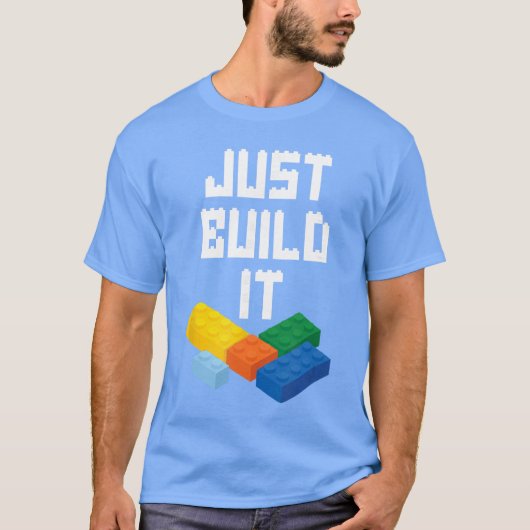T-shirt Construisez-le Maître Constructeur Bloc de constru (Devant)