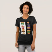 T-shirt Construisez un hamburger (Devant entier)