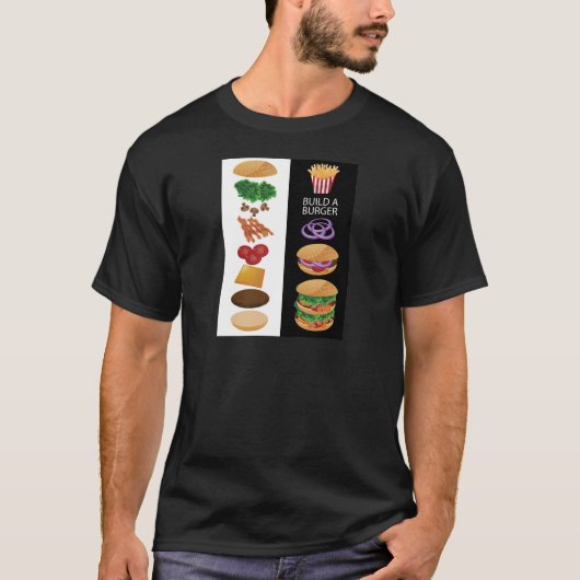 T-shirt Construisez un hamburger (Devant)