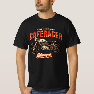 T-shirt Construisez votre propre moto Caferacer en noir