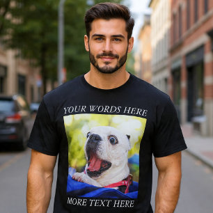 T-shirt Construisez votre propre photo et texte