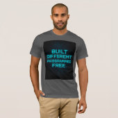 T-shirt Construit Différent. Programmé Gratuitement. Cyber (Devant entier)