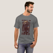 T-shirt Construit en 1963 B-day cadeau pour lui | 60 ans (Devant entier)