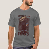 T-shirt Construit en 1963 B-day cadeau pour lui | 60 ans (Devant)