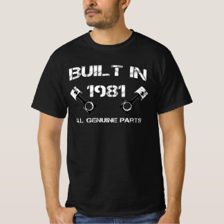 T-shirt Construit en 1981 pour hommes - voitures et mécani