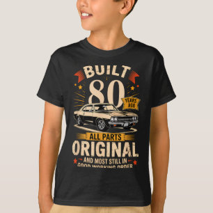 T-shirt Construit il y a 80 ans - Cadeau d'anniversaire dr