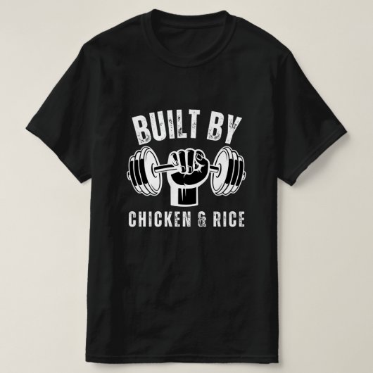 T-shirt Construit Par Le Poulet Et Le Riz (Design devant)
