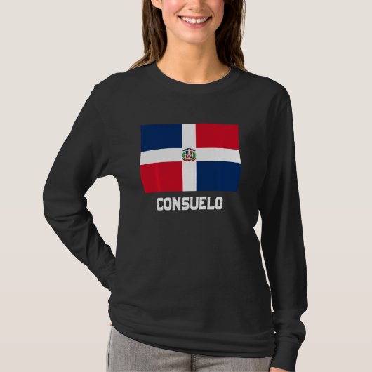 T-shirt Consuelo République dominicain Drapeau Emblème Esc (Devant)