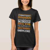 T-shirt Content Manager We Do Precision Guesswork (Devant)