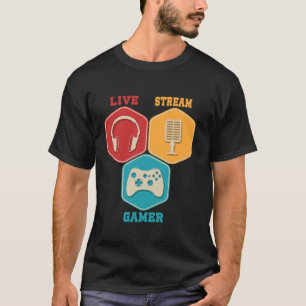 T-shirt Contenu Créateur Jeu en ligne Vidéo Jeu en direct