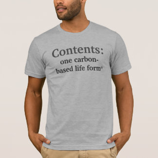 T-shirt Contenu, déni de responsabilité