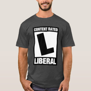 T-shirt Contenu évalué Libéral Drôle Démocrate