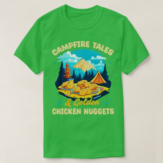 T-shirt Contes de feu de camp et frites d'or (Design devant)