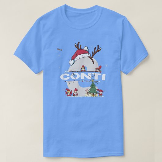T-shirt Conti Christmas Shirt w Conti Name for funny Xmas (Design devant)