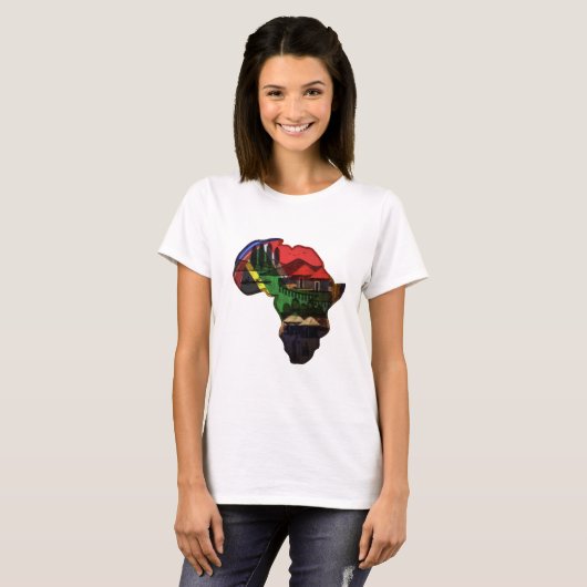 T-shirt continent africain (Devant entier)