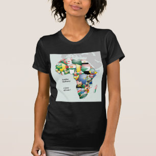 T-shirt Continent de l'Afrique Belle maman Afrique Colorée