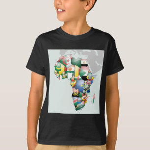 T-shirt Continent de l'Afrique Belle maman Afrique Colorée