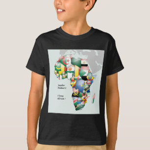 T-shirt Continent de l'Afrique Belle maman Afrique Colorée
