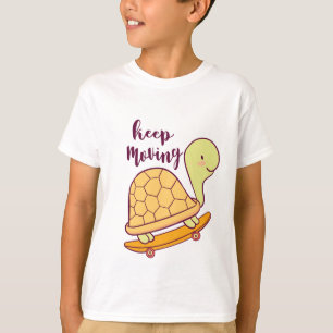 T-shirt Continuer à déplacer des enfants mignons amusants