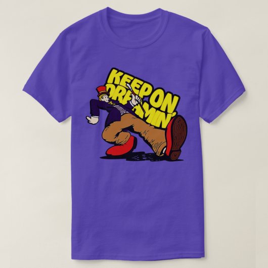 T-shirt Continuer sur Dreamin Willy Wonka Gold (Design devant)
