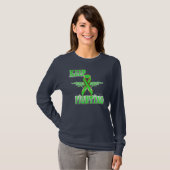 T-shirt Continuez à combattre Lymphoma Dames Nano Long Man (Devant entier)