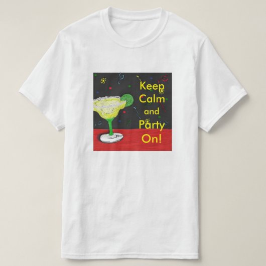 T-shirt Continuez à faire la fête au calme (Design devant)