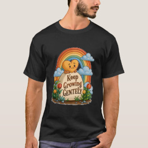 T-shirt Continuez à grandir doucement Cœur et arc-en-ciel
