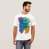 T-shirt Continuez À Nager - Illustration De L'Encre D'Alco (Devant entier)