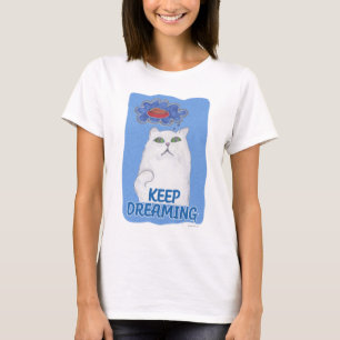 T-shirt Continuez à rêver Cat Cartoon Art amusant