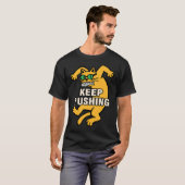 T-shirt CONTINUEZ À VOUS EFforcer Chat Jaune Drôle (Devant entier)