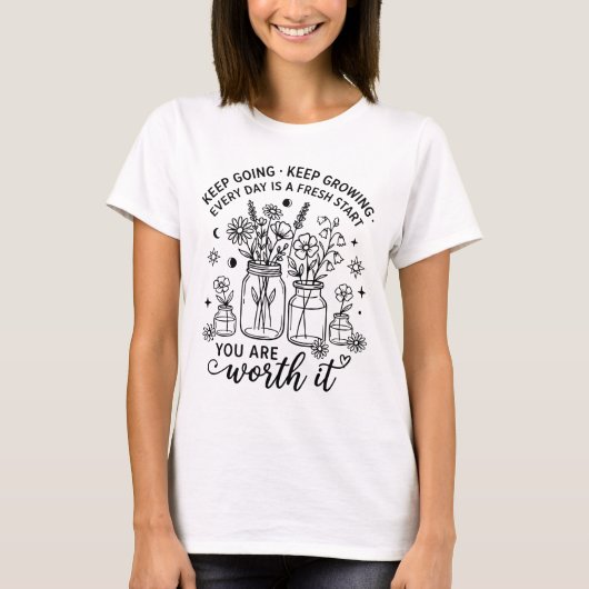 T-shirt « Continuez Continuez à Grandir » Chaque J (Devant)
