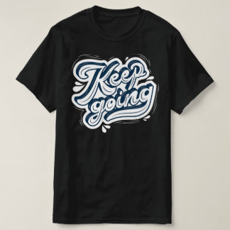 T-shirt Continuez l Marine et blanc l hommes noir motivati