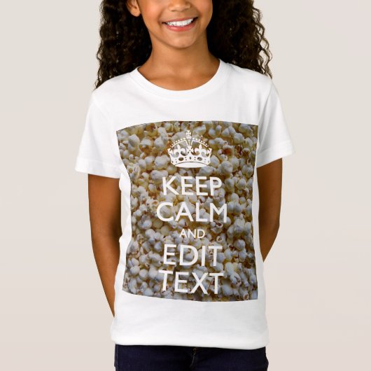 T-Shirt CONTINUEZ LE CALME ET votre texte sur Popcorn (Devant)