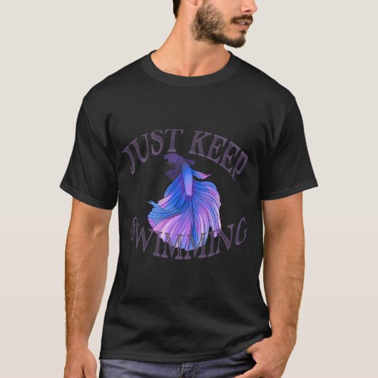 T-shirt Continuez simplement à nager betta (Devant)