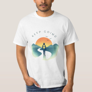 T-shirt Continuez Vintage Voyage sur la route Tee