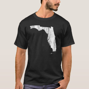 T-shirt Contour affligé d'état de la Floride