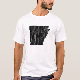 T-shirt Contour affligé d'état de l'Arkansas