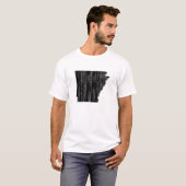 T-shirt Contour affligé d'état de l'Arkansas (Devant entier)
