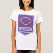 T-shirt Contour de citron violet et jaune (Devant)