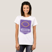 T-shirt Contour de citron violet et jaune (Devant entier)