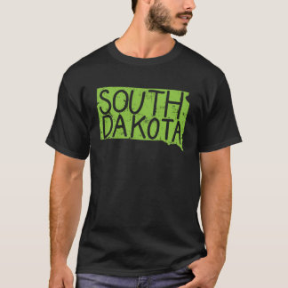 T-shirt Contour de la carte du Dakota du Sud États-Unis Am