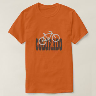 T-shirt Contour de vélo du Colorado de bicyclette sur le
